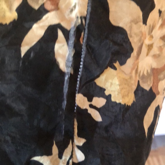 Woman’s VTG fall blue floral silk by August silk kimono cardigan - Picture 10 of 16